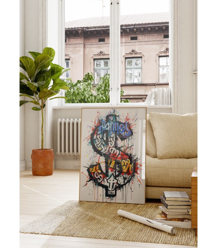 Affiche Dollar Graffiti Pop Art