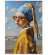 Affiche Jeune Fille avec Perle Moderne
