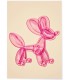Affiche Ballon Chien Rose
