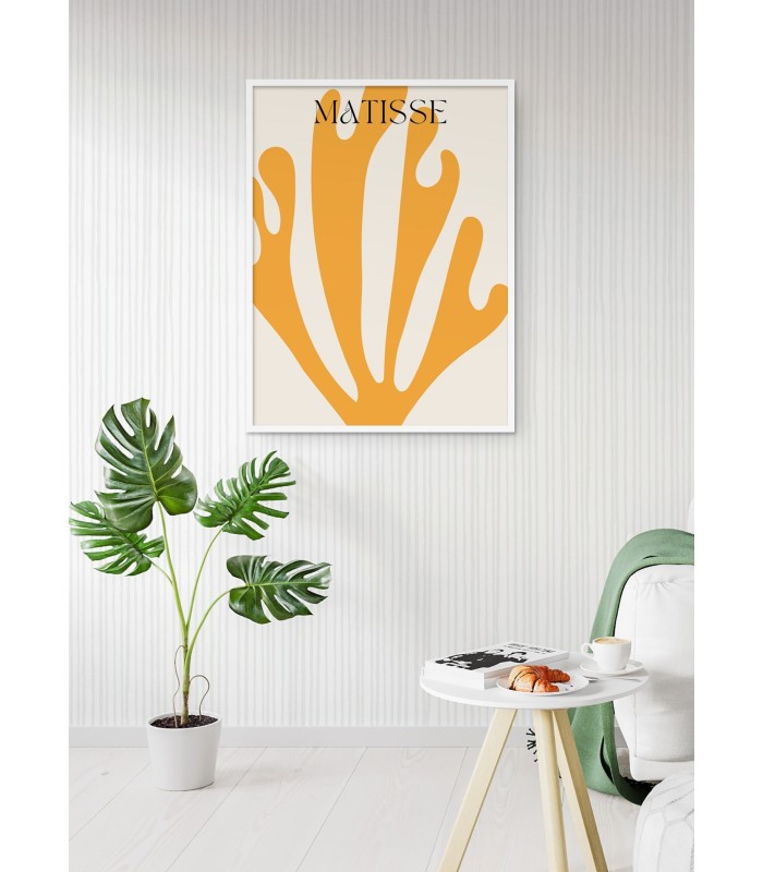Affiche Matisse "Feuillage Ocre" – Motif végétal abstrait