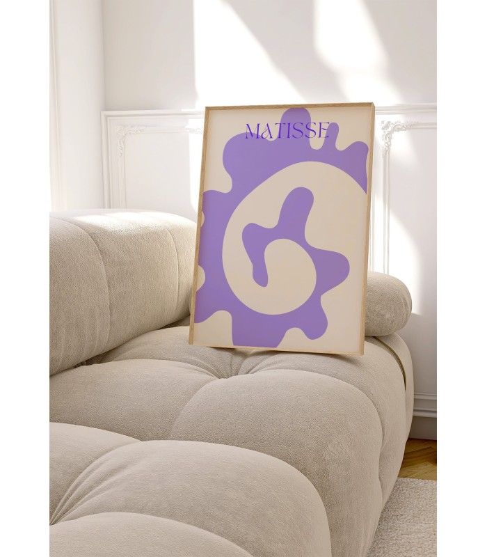 Affiche Matisse "Motif Végétal" – Abstraction en lavande