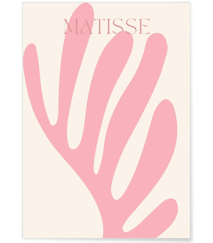 Affiche Matisse "Feuillage Rose" – Élégance et minimalisme