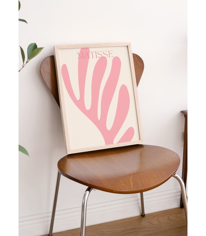 Affiche Matisse "Feuillage Rose" – Élégance et minimalisme