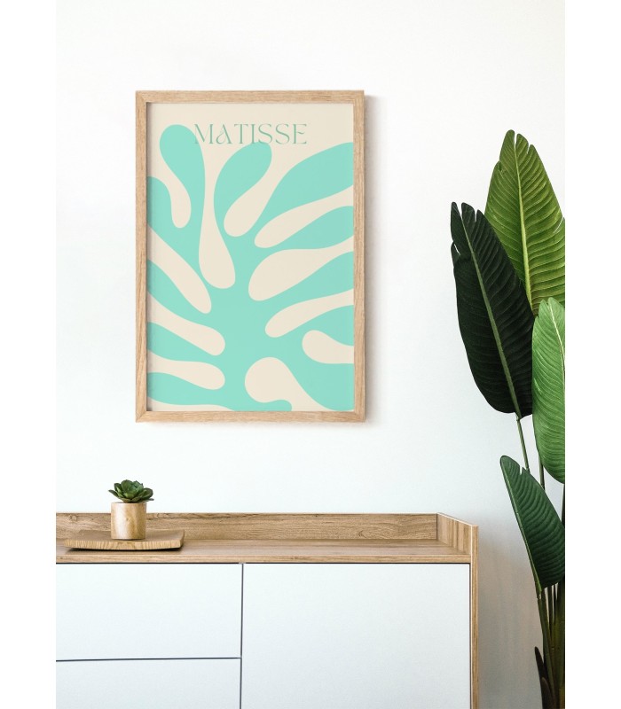 Affiche Matisse "Feuillage Menthe" – Art abstrait organique