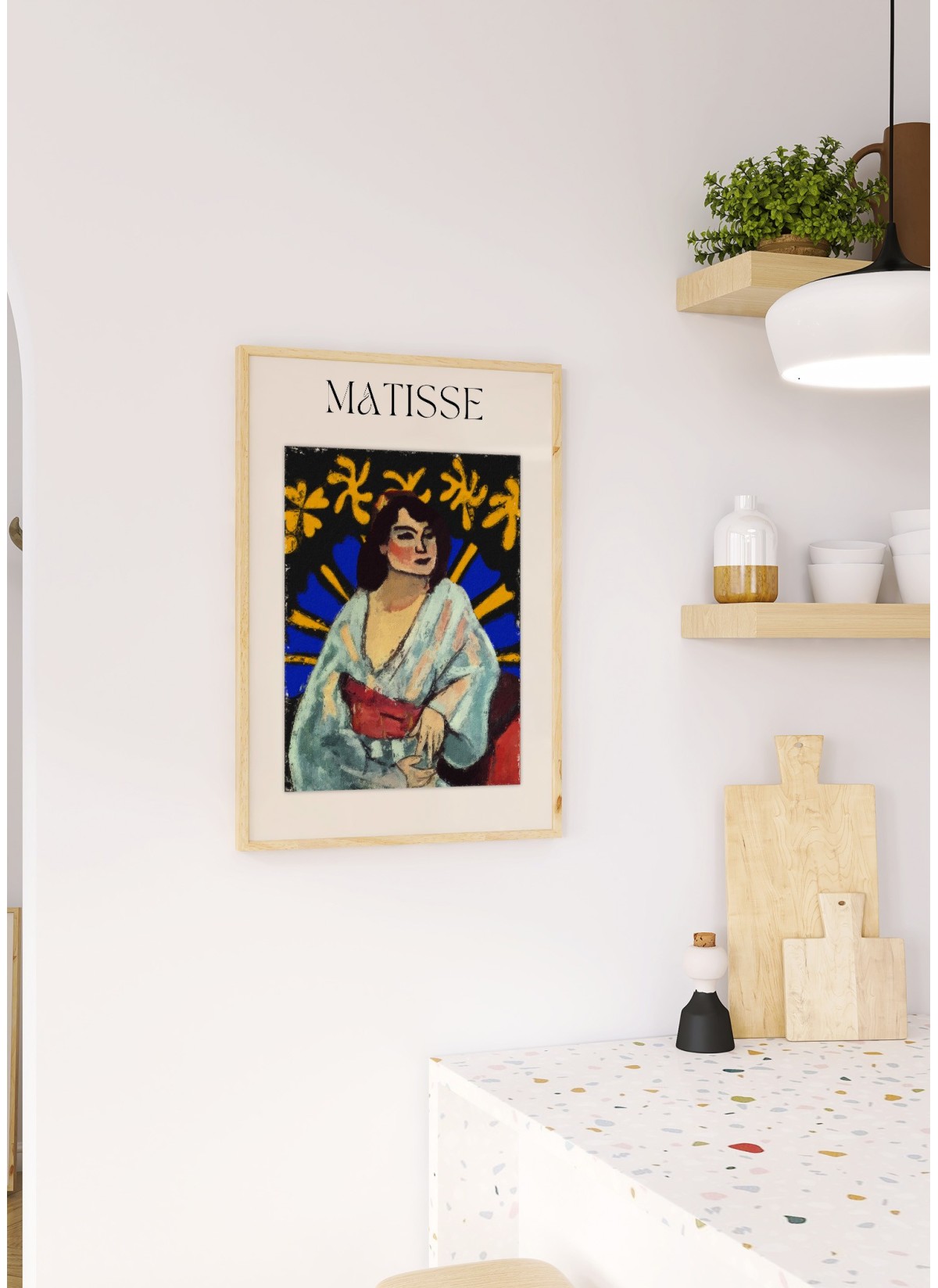 Poster Matisse - Femme en robe bleue