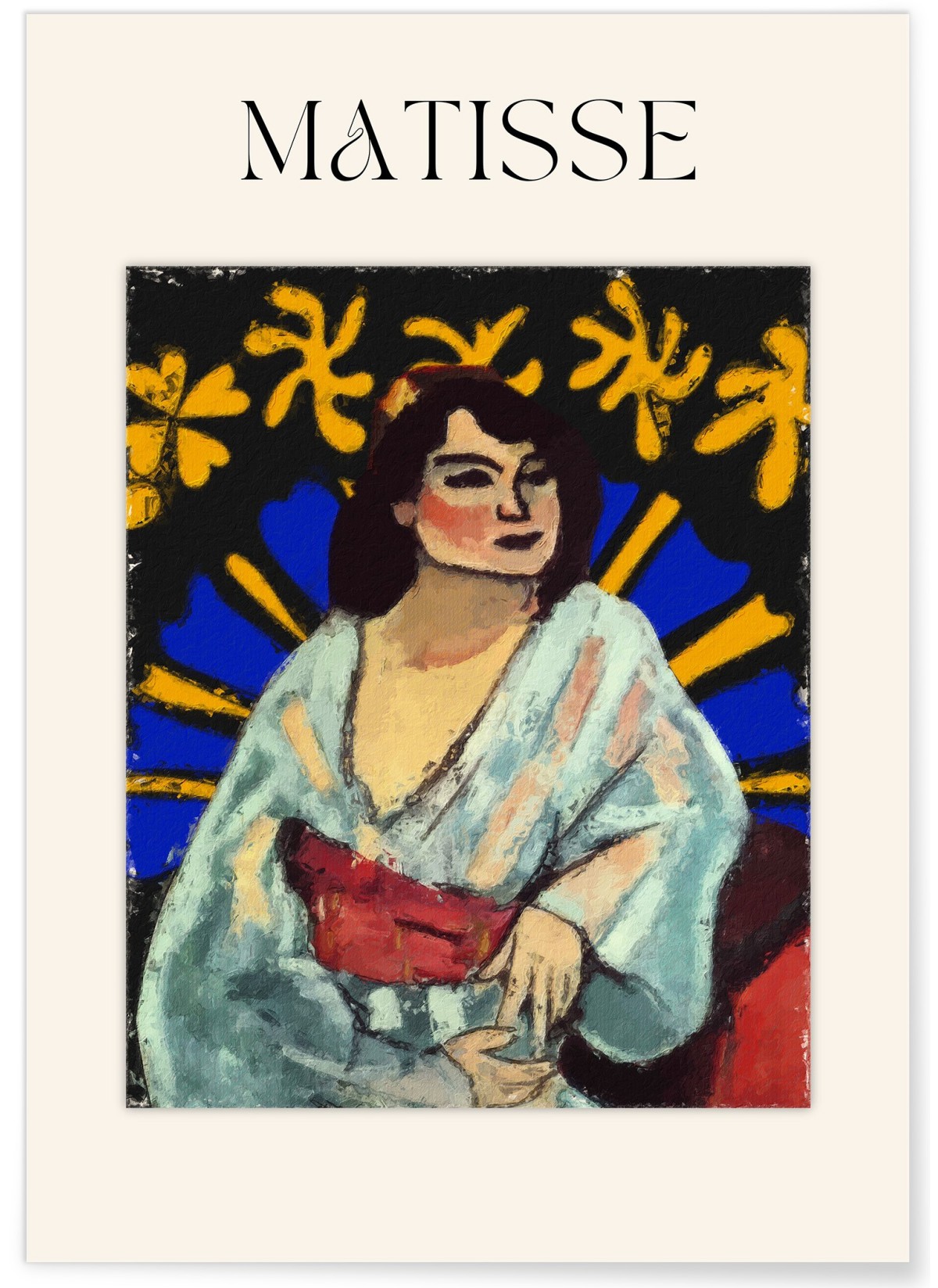 Poster Matisse - Femme en robe bleue