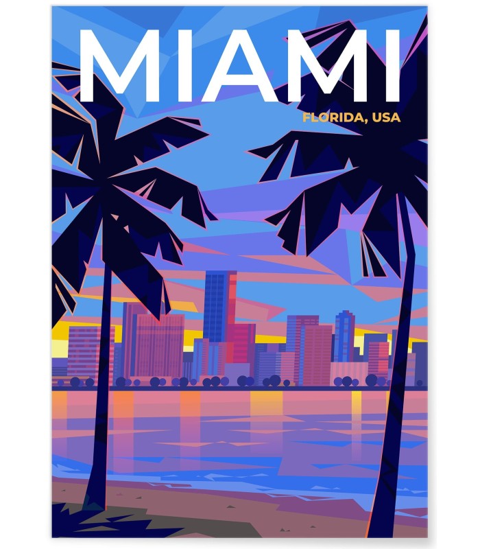 Affiche ville Miami 2