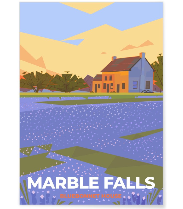 Affiche ville Marble Falls