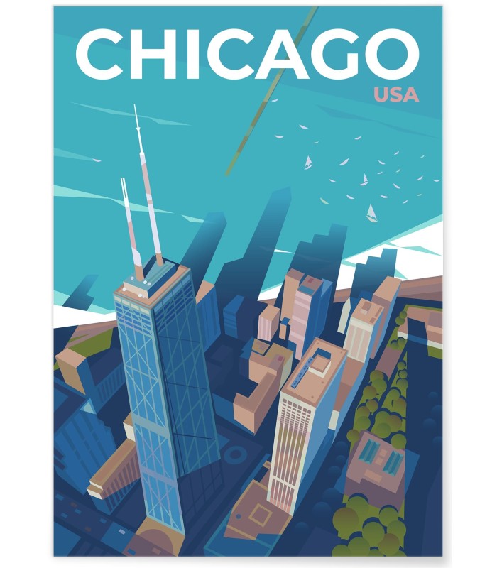 Affiche ville Chicago 3