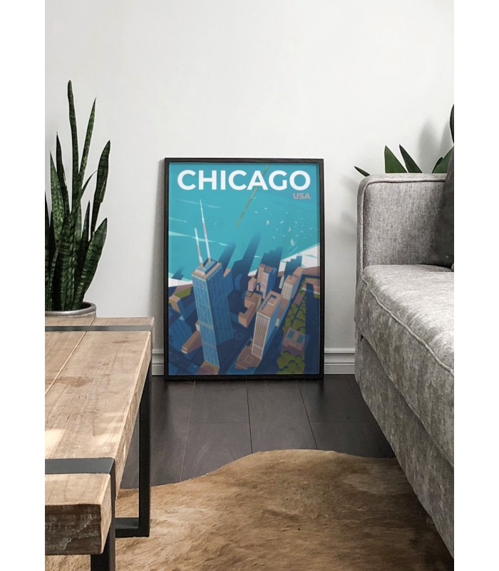 Affiche ville Chicago 3