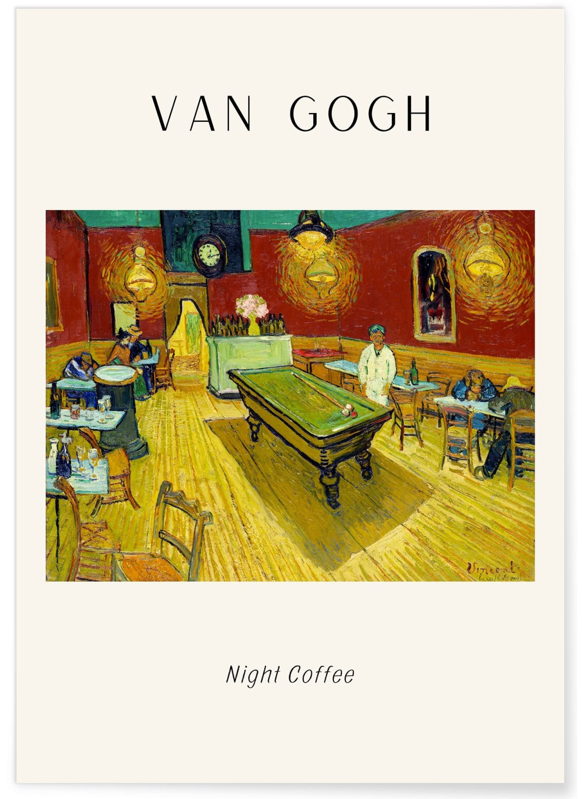 Affiche Van Gogh - Night Coffee