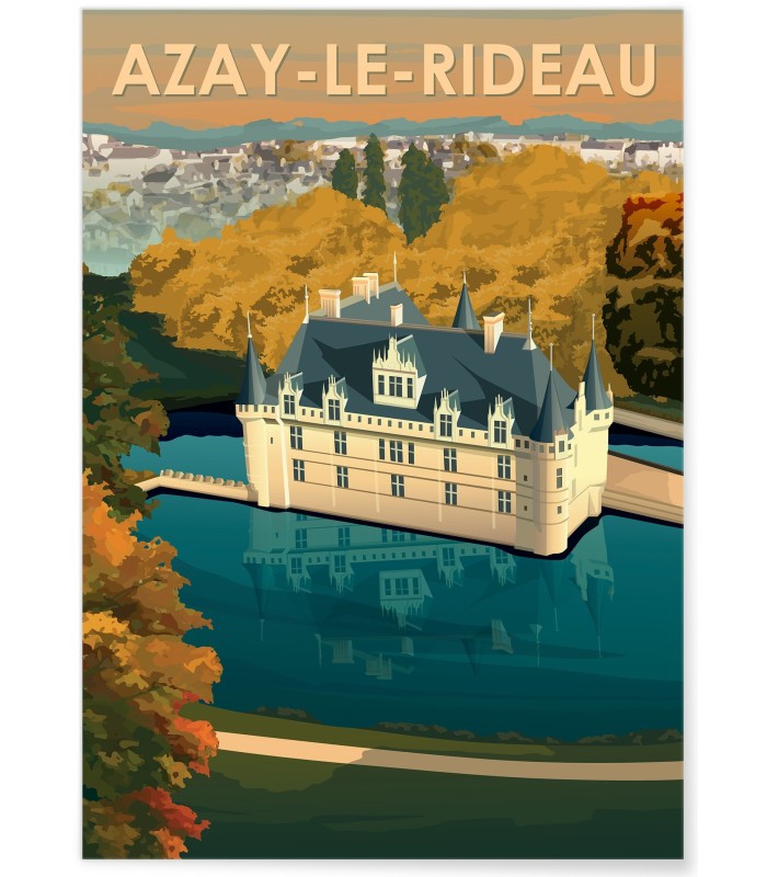Affiche ville Azay-le-Rideau