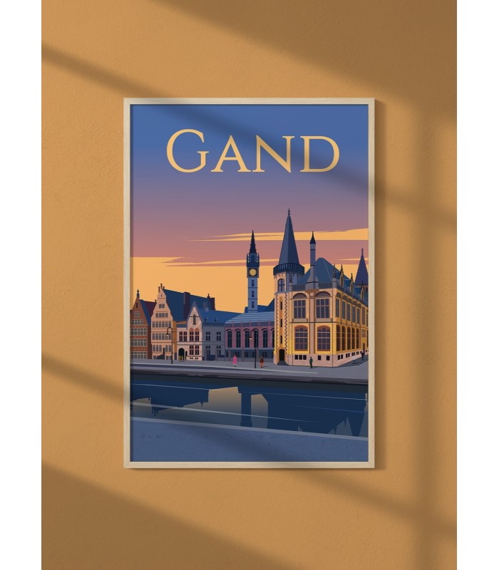 Affiche ville Gand