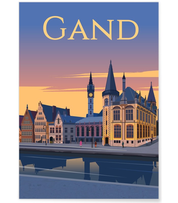 Affiche ville Gand