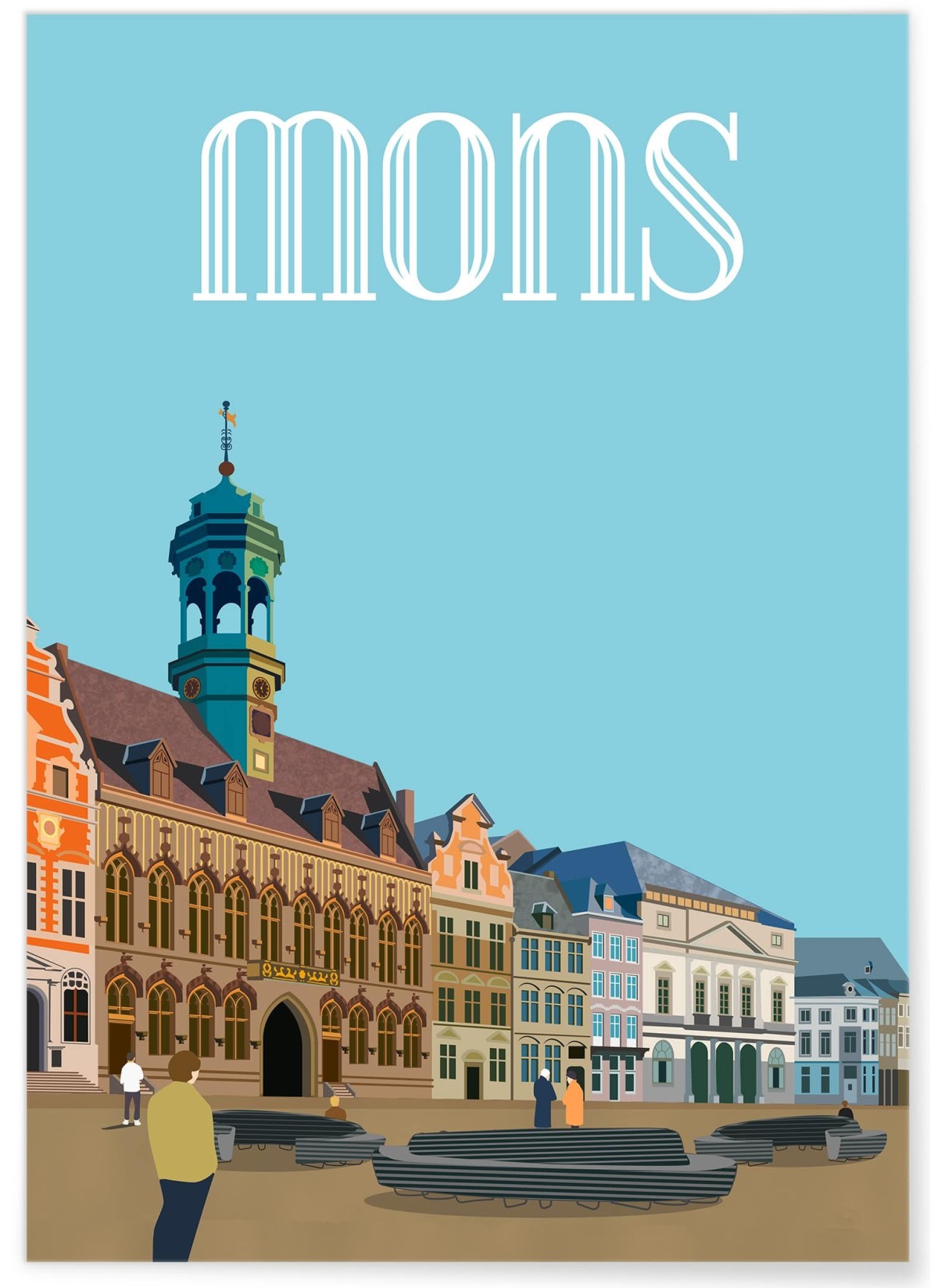 Affiche ville Mons