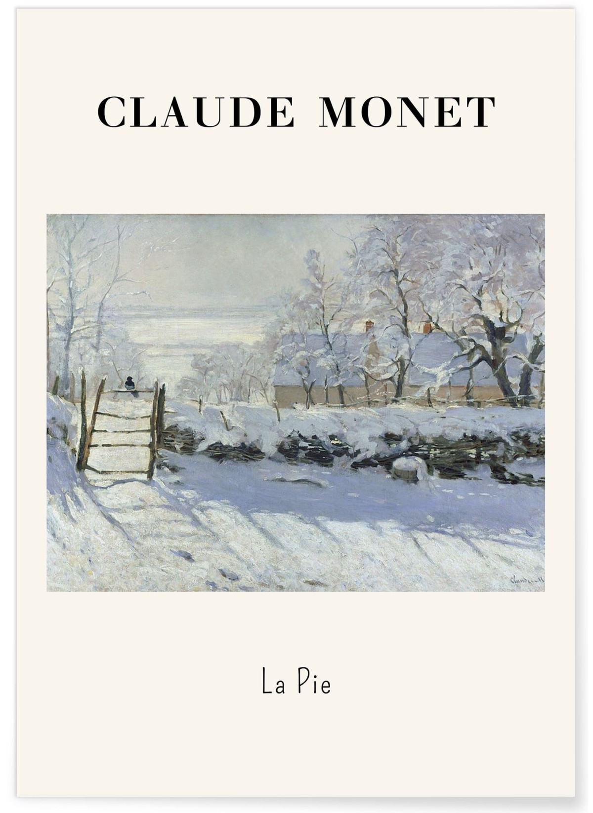 Affiche Claude Monet - La Pie