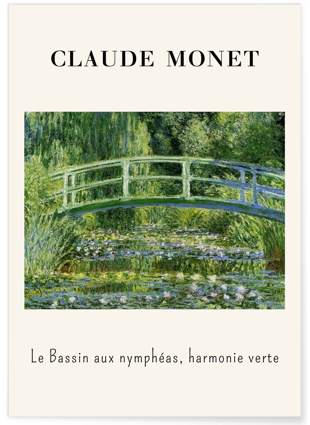 Affiche Claude Monet - Le Bassin aux Nymphéas, Harmonie Verte