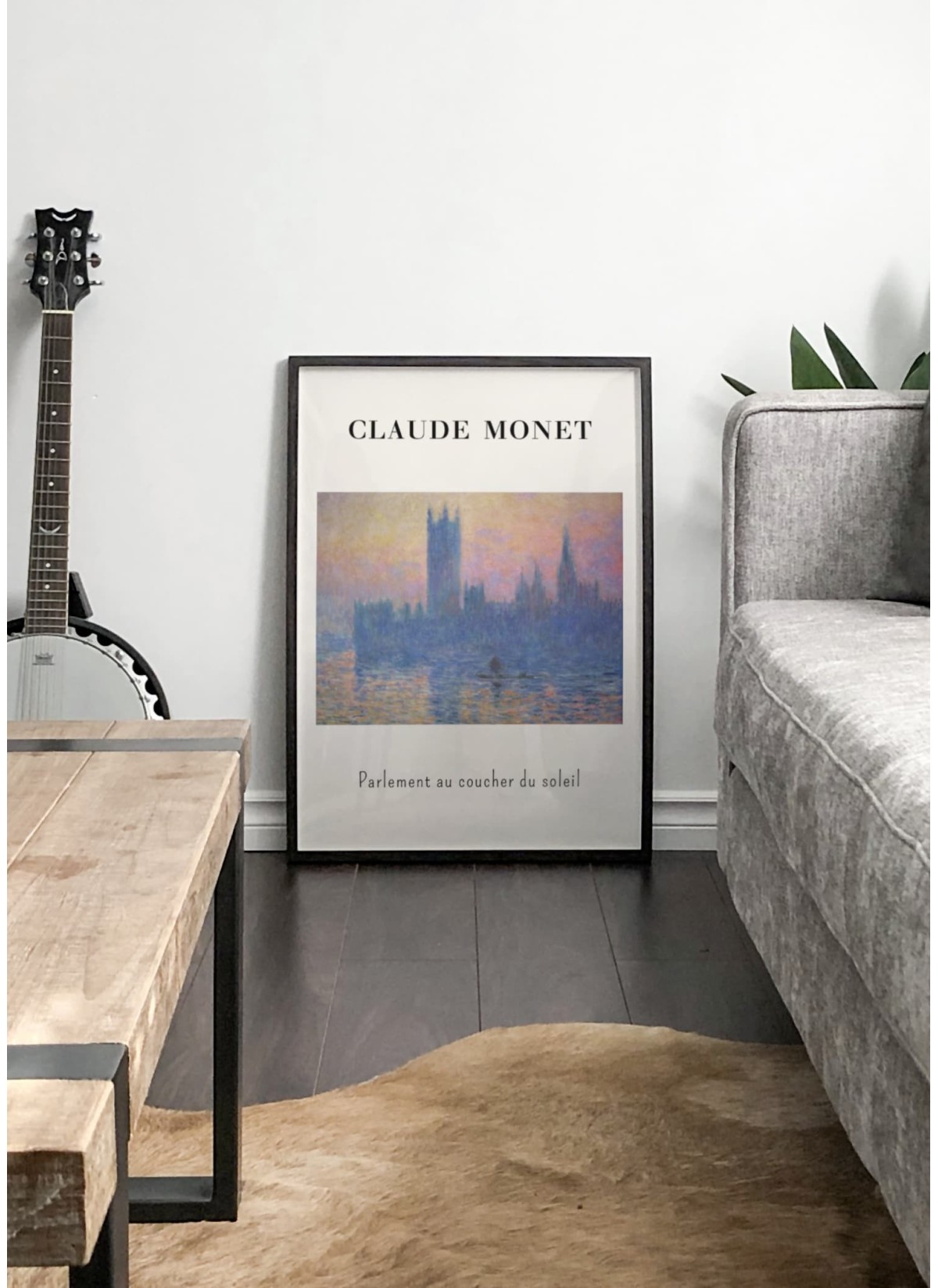 Affiche Claude Monet - Parlement au Coucher du Soleil