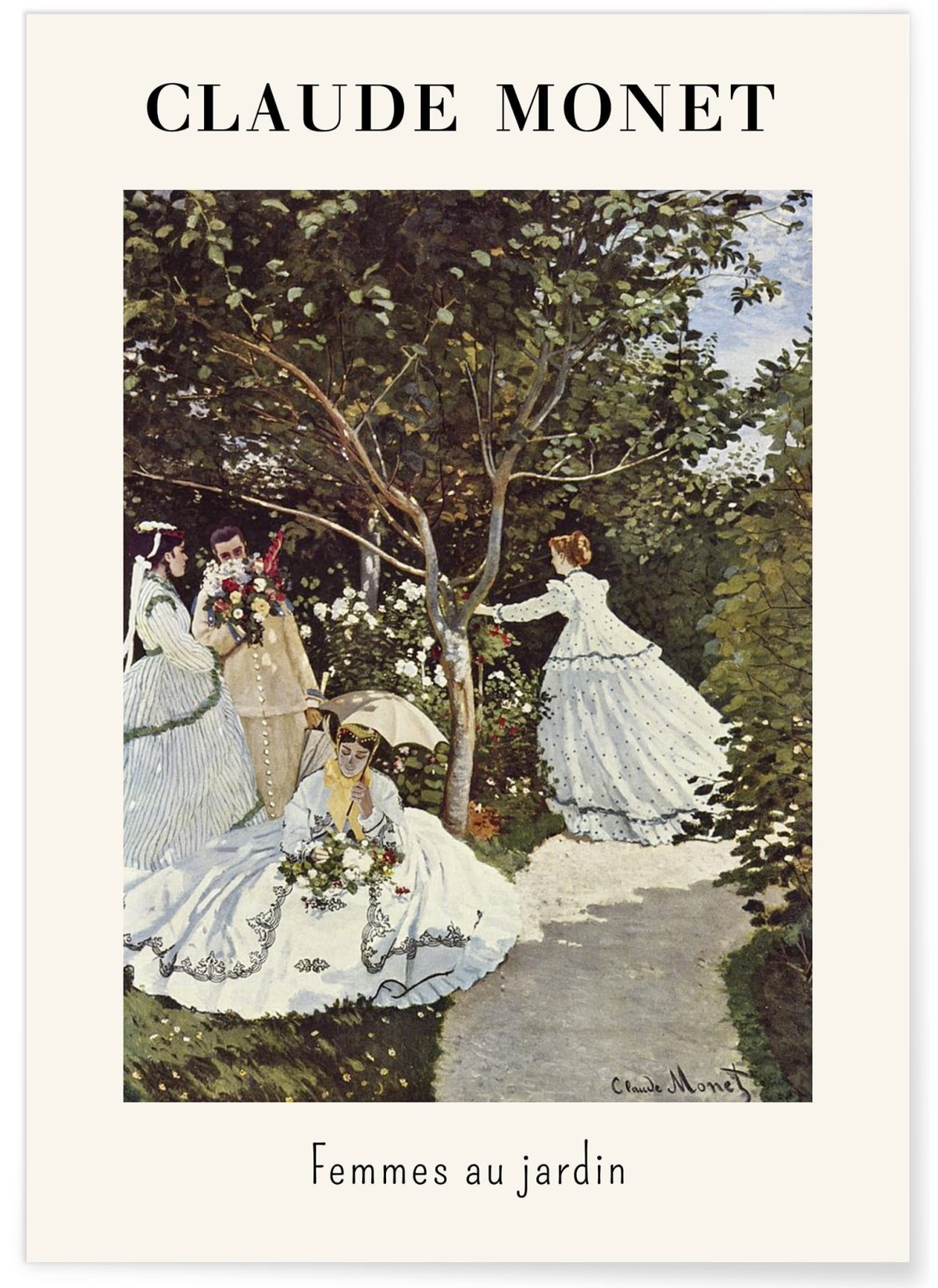 Affiche Claude Monet - Femmes au Jardin