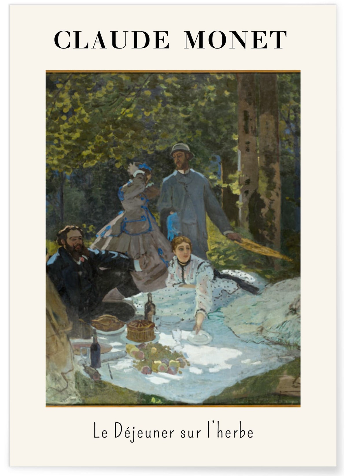 Affiche Claude Monet - Le Déjeuner sur l’Herbe