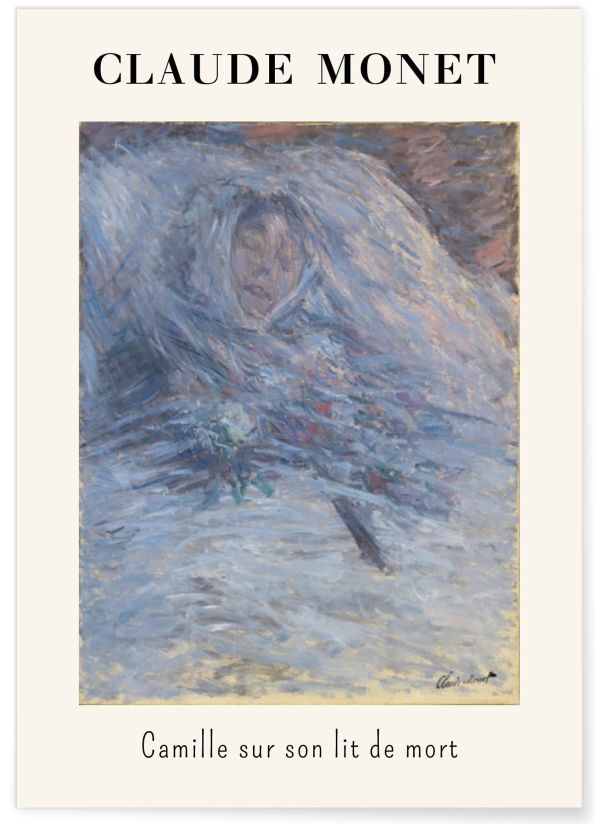 Affiche Claude Monet - Camille sur son Lit de Mort