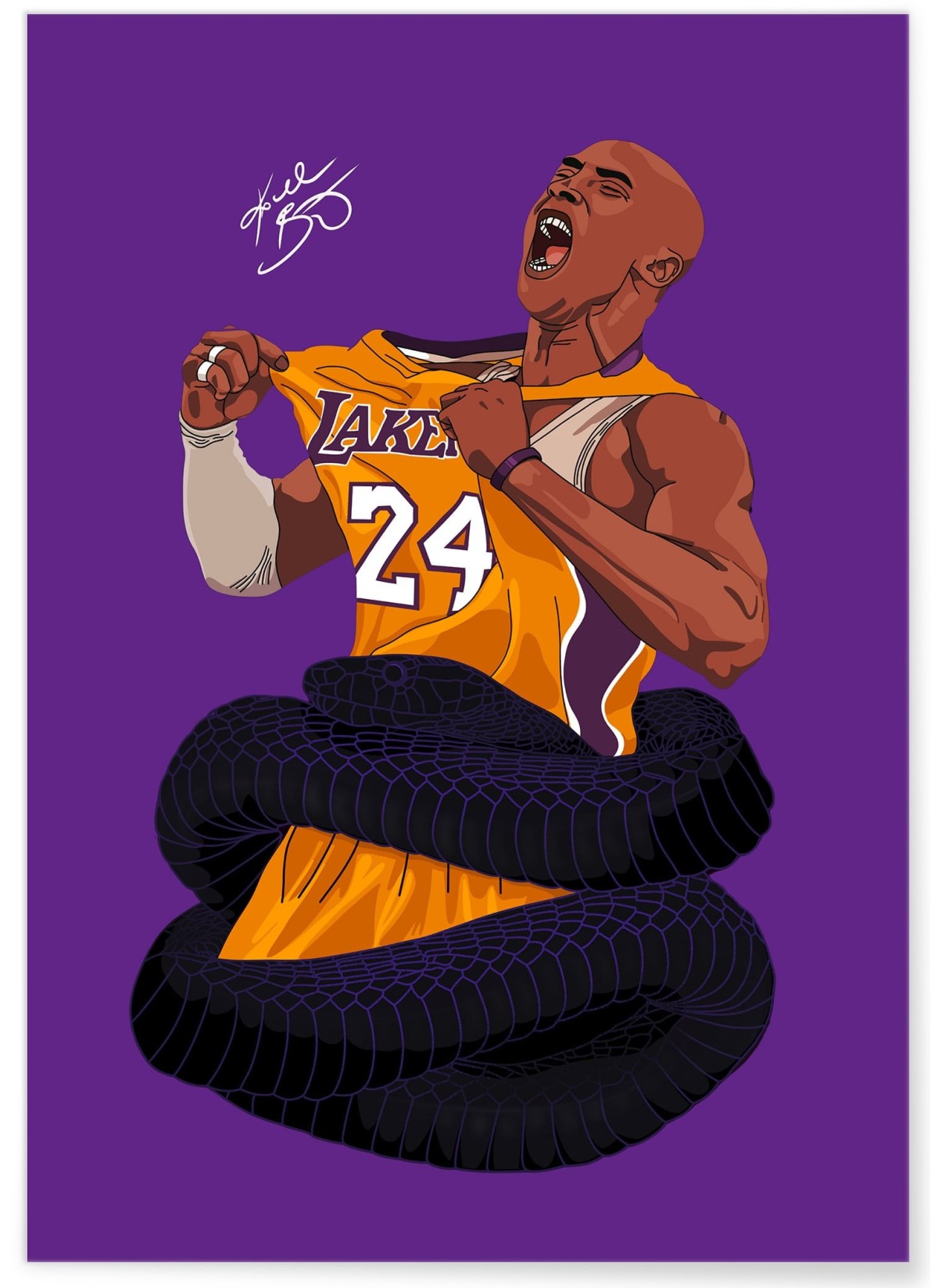 Affiche Kobe Bryant - Black Mamba