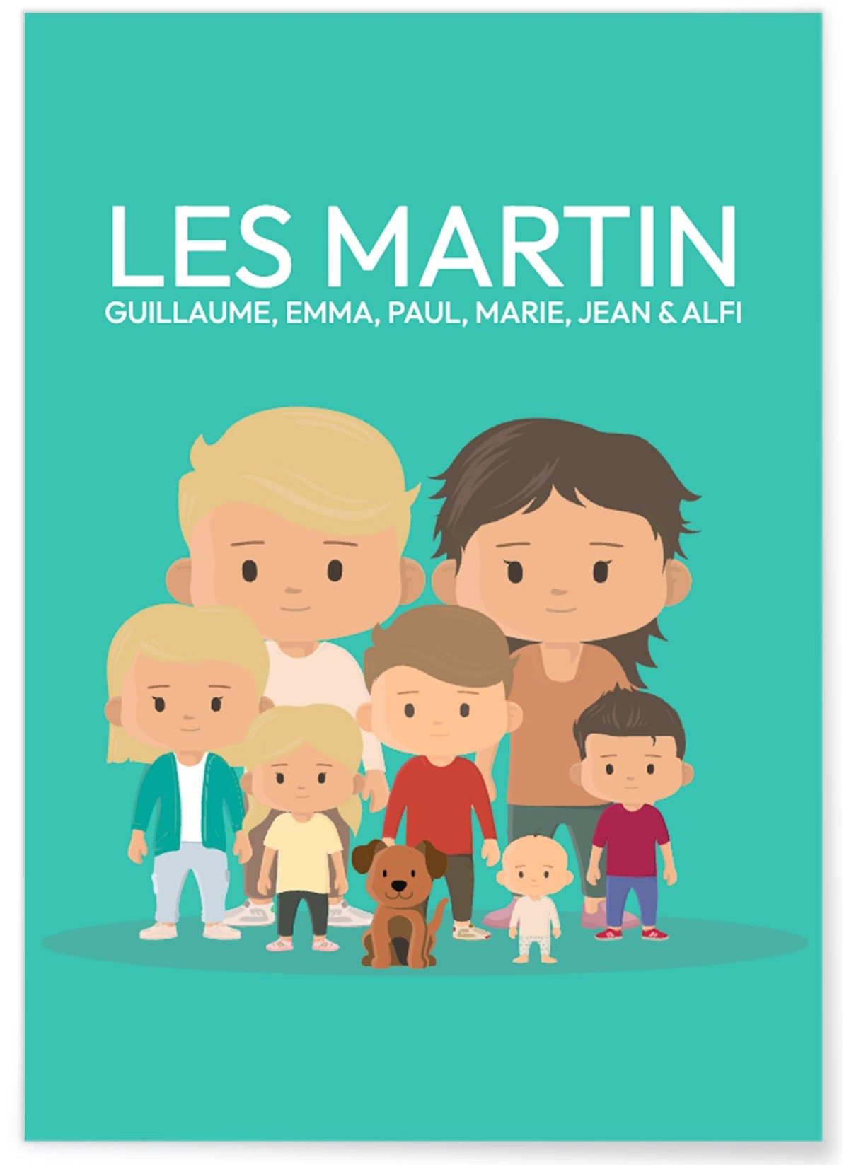 Affiche Cartoon Personnalisée – Transformez votre famille en Illustration Unique !
