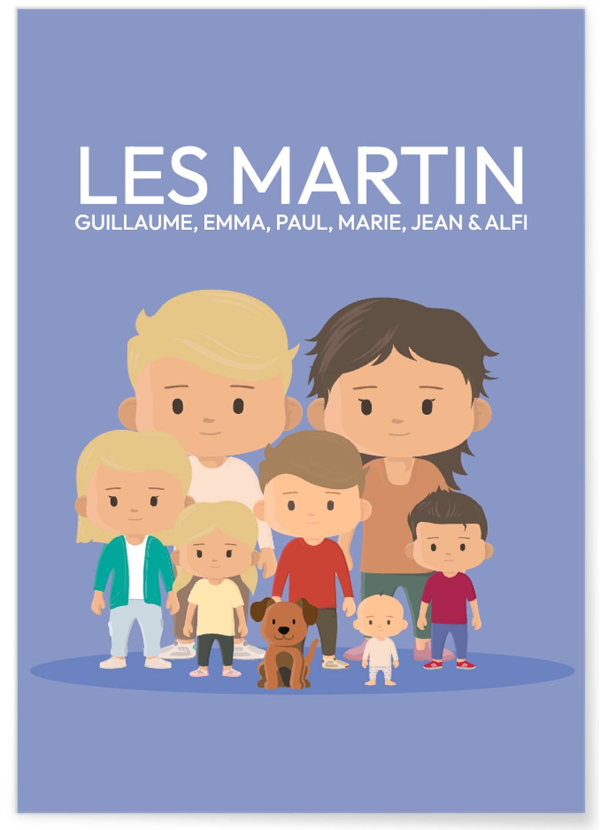 Affiche Cartoon Personnalisée – Transformez votre famille en Illustration Unique !