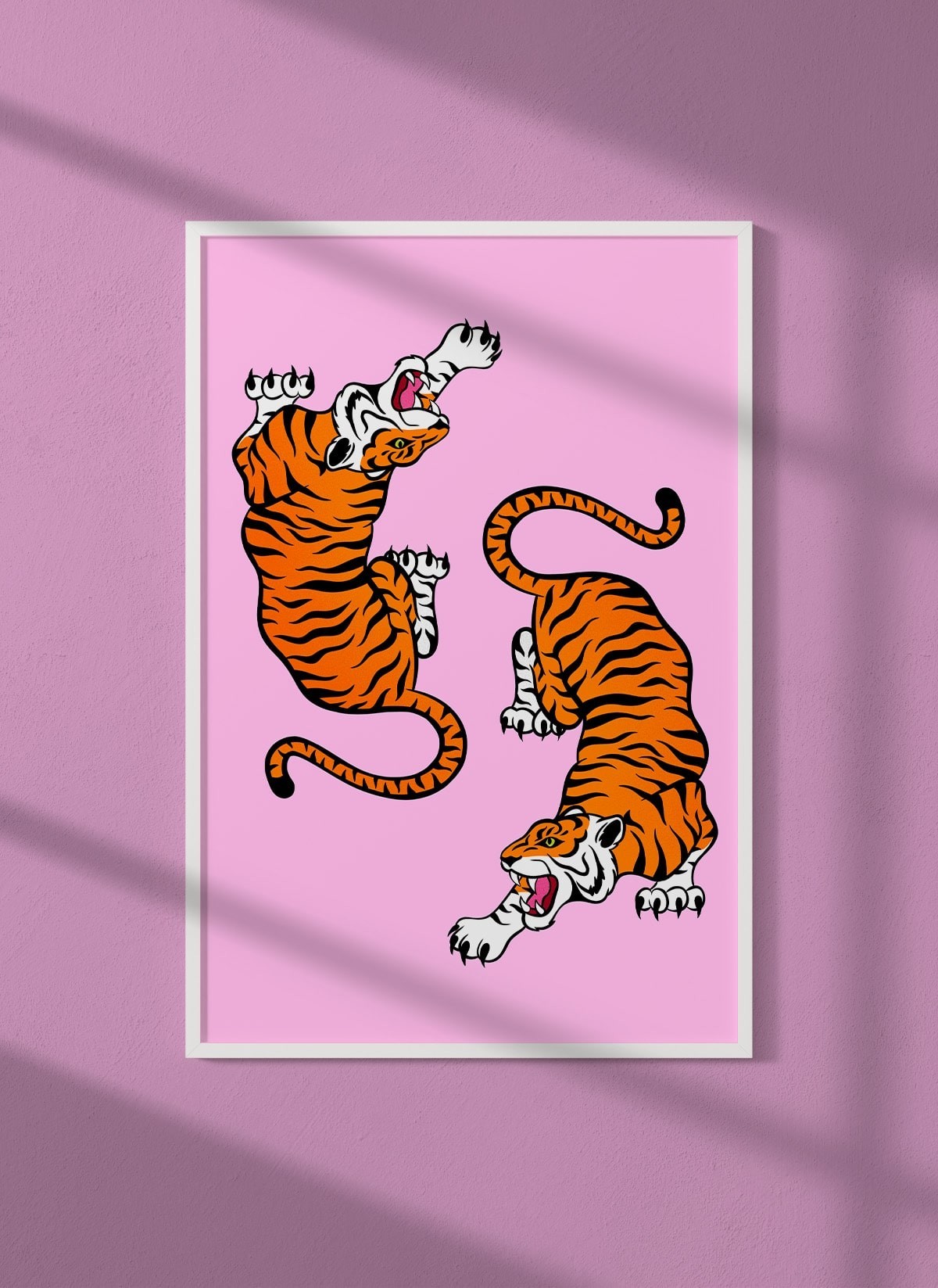 Affiche 2 Tigres Pop Art