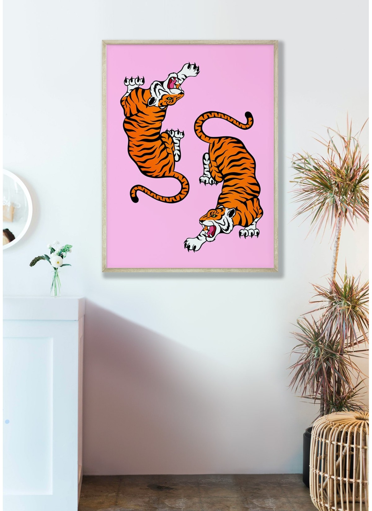 Affiche 2 Tigres Pop Art