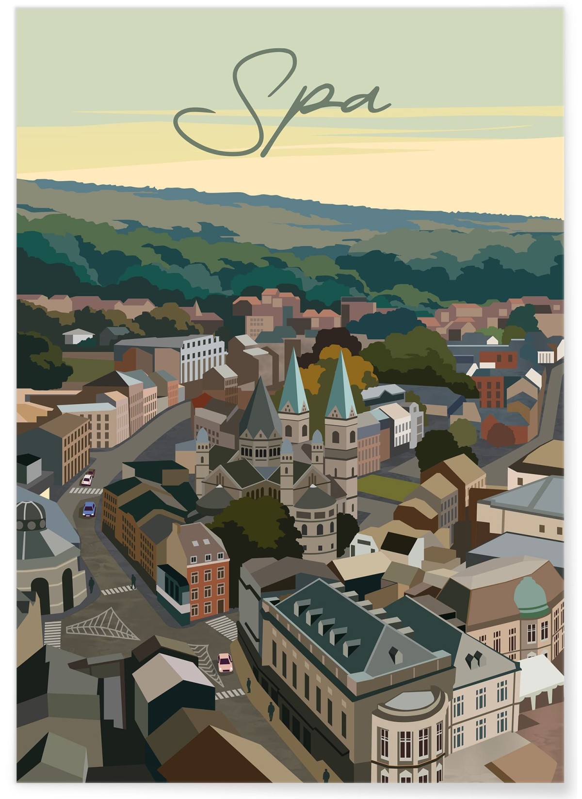 Affiche ville Spa