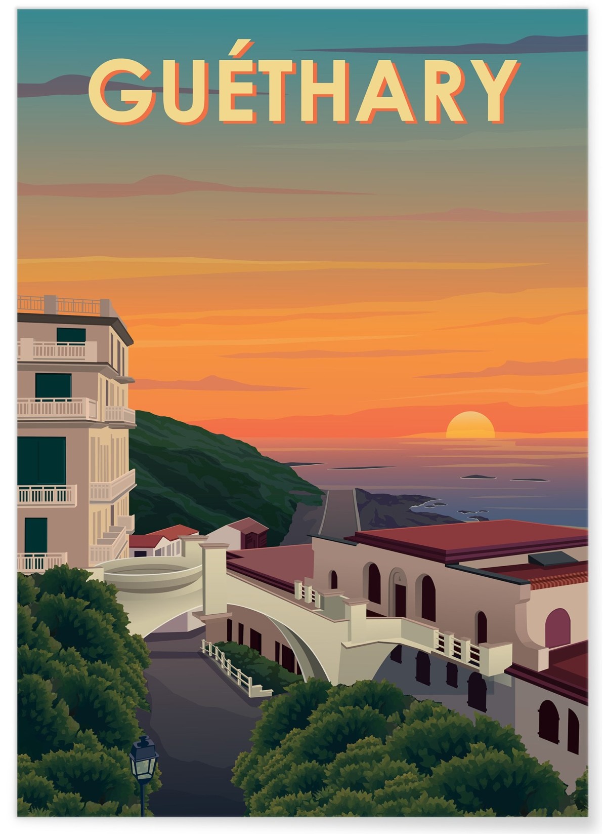 Affiche ville Guéthary