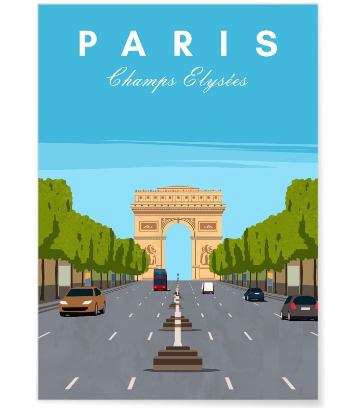 Affiche ville Paris - Champs Elysées