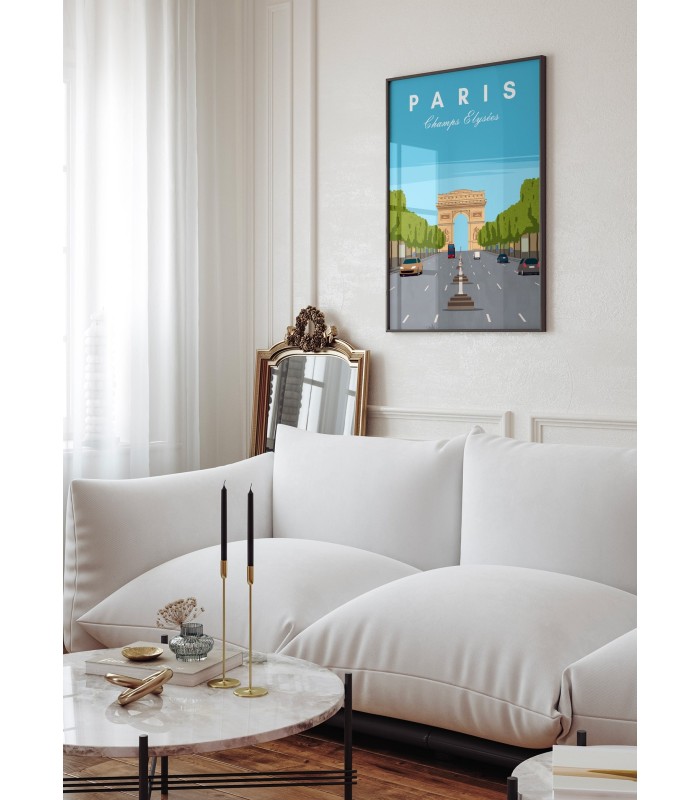 Affiche ville Paris - Champs Elysées