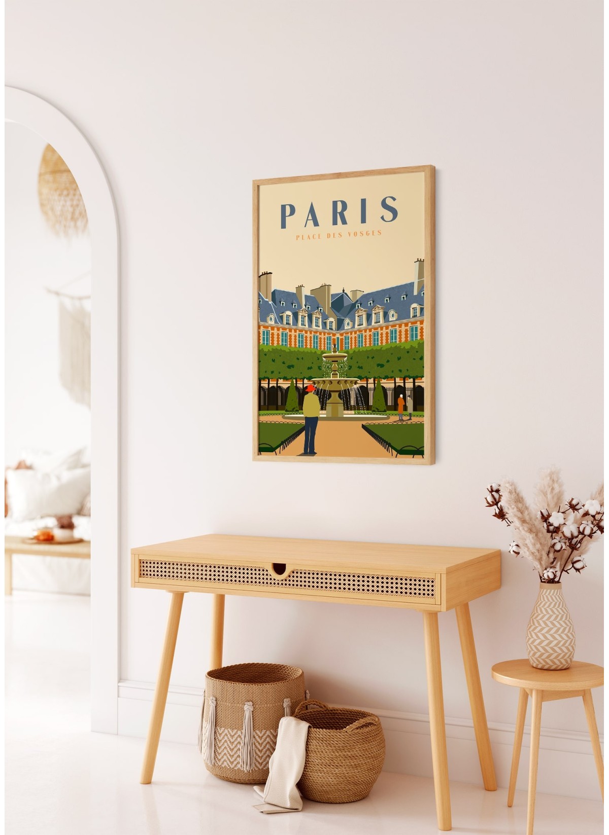 Affiche ville Paris - Place des Vosges