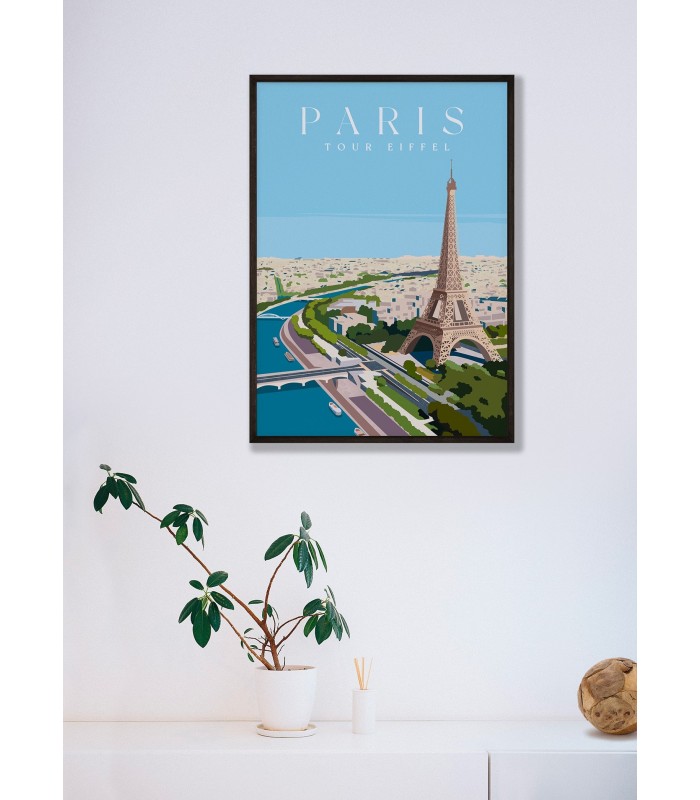 Affiche ville Paris - Tour Eiffel