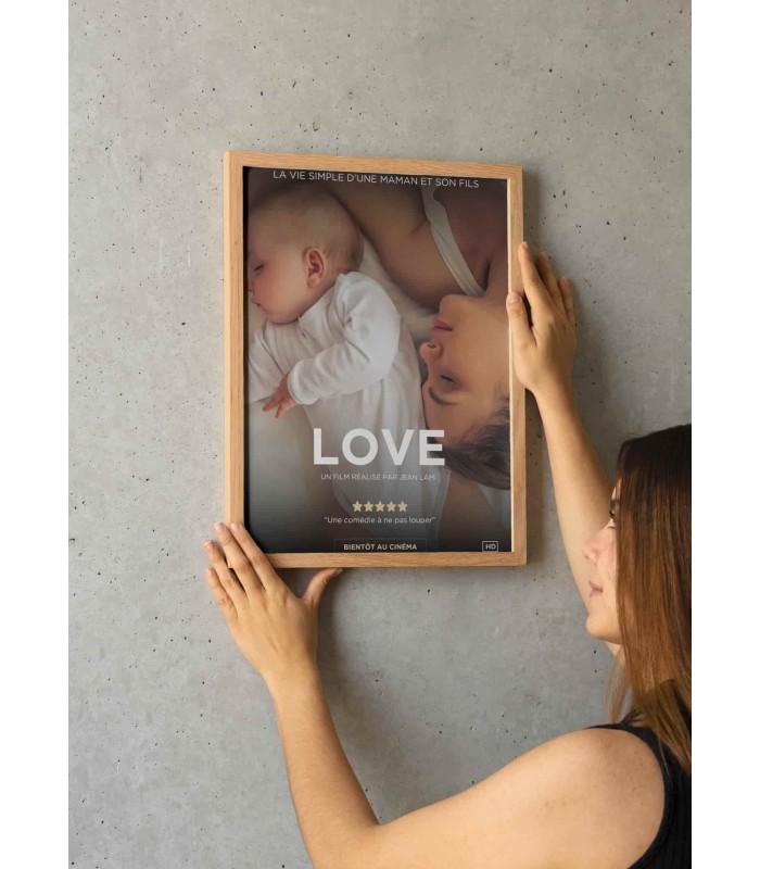 Affiche de cinéma personnalisable - Édition Maman ❤️
