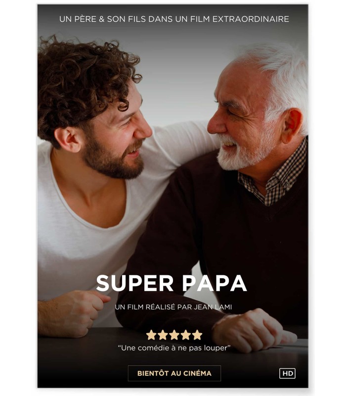 Affiche de Cinéma personnalisée pour Papa | Cadeau Fête des Pères original