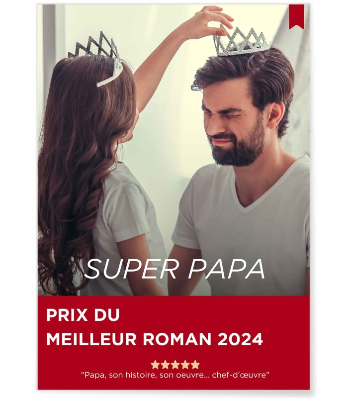 Affiche roman personnalisée pour Papa | Cadeau Fête des Pères original