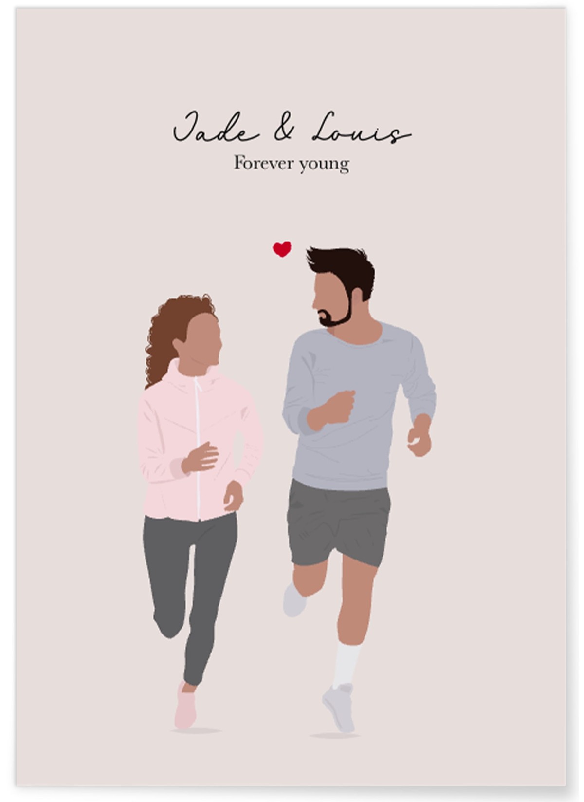 Affiche running en couple