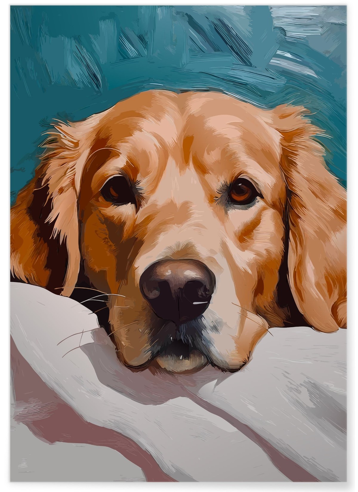Affiche Chien regard doux