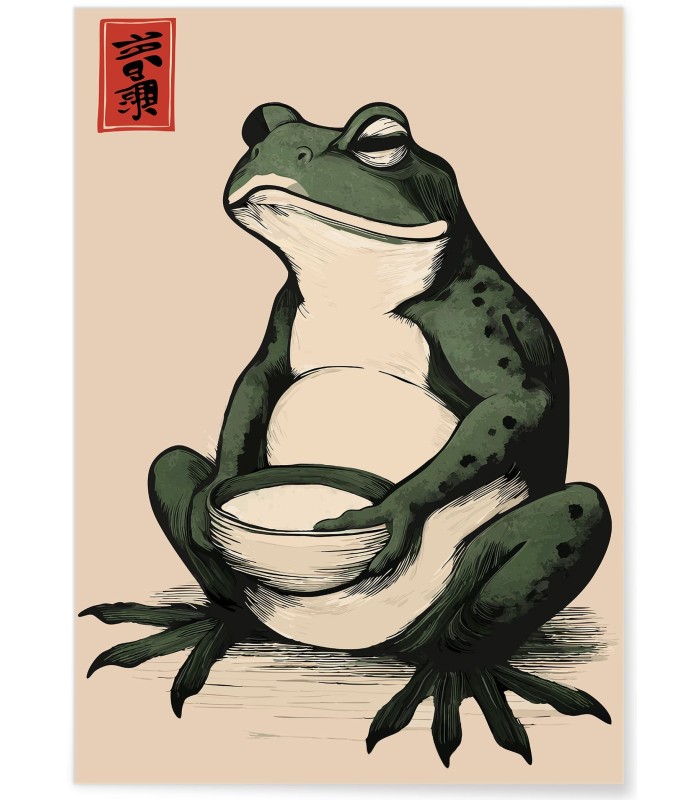 Affiche Grenouille zen