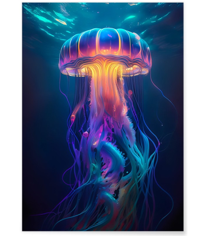 Affiche Méduse lumineuse