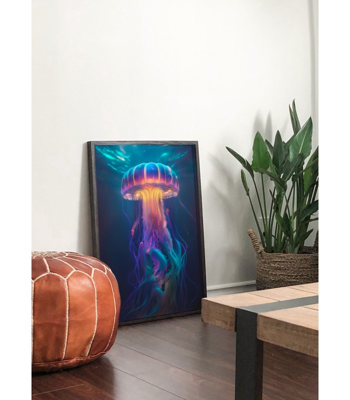 Affiche Méduse lumineuse