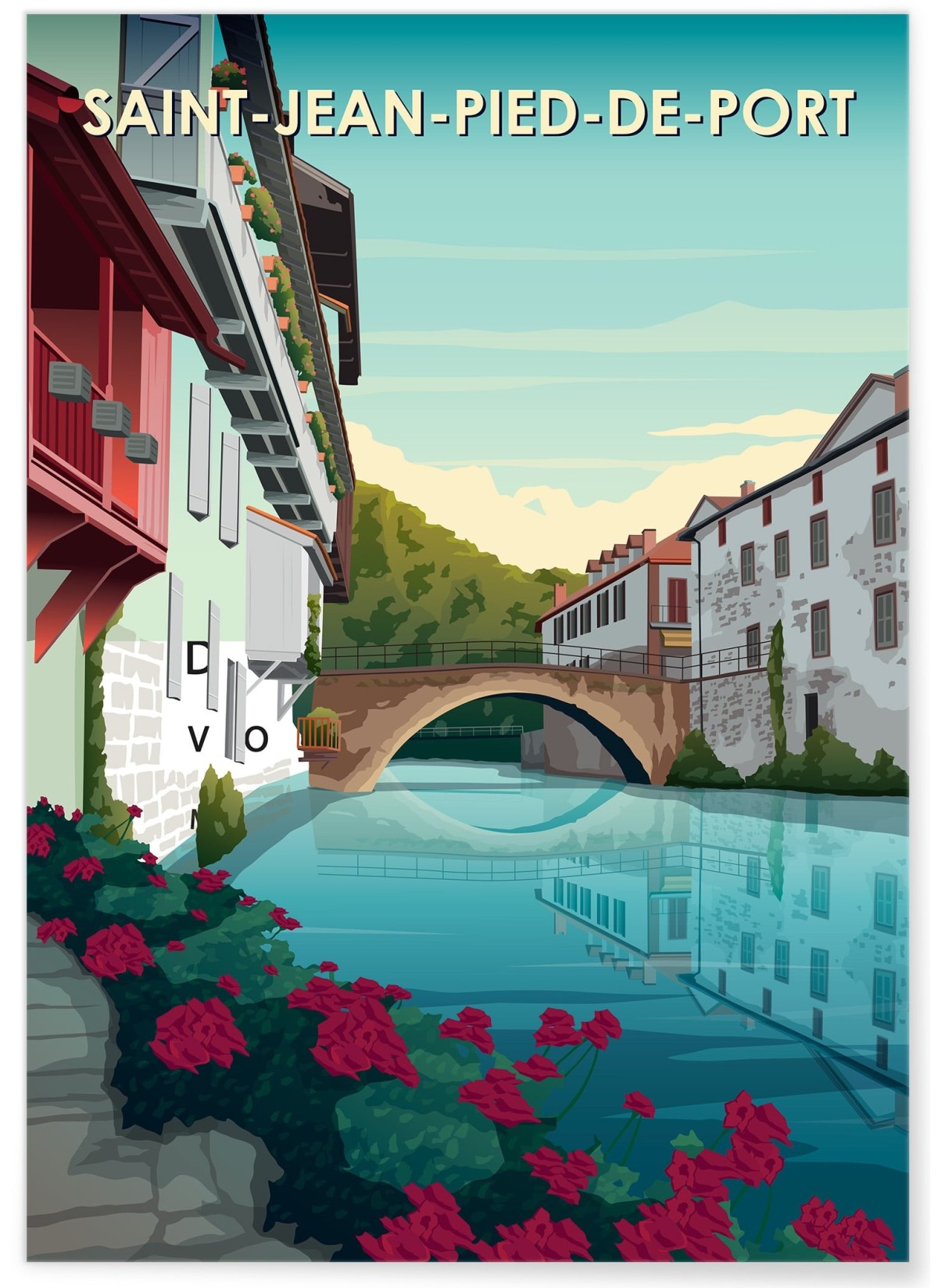Affiche ville Saint-Jean-Pied-de-Port
