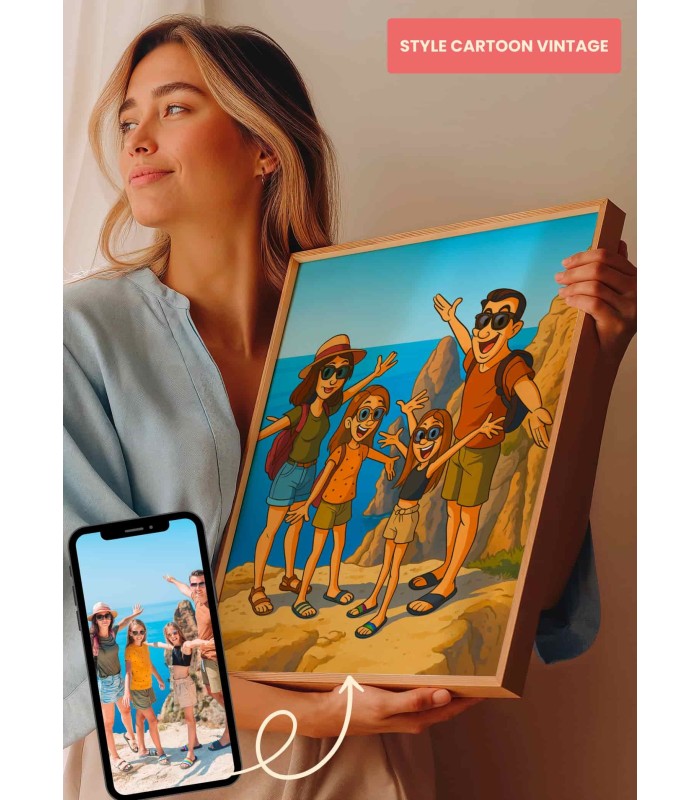 Affiche Cartoon Vintage Personnalisée – Style dessin animé rétro | LAFFICHERIE
