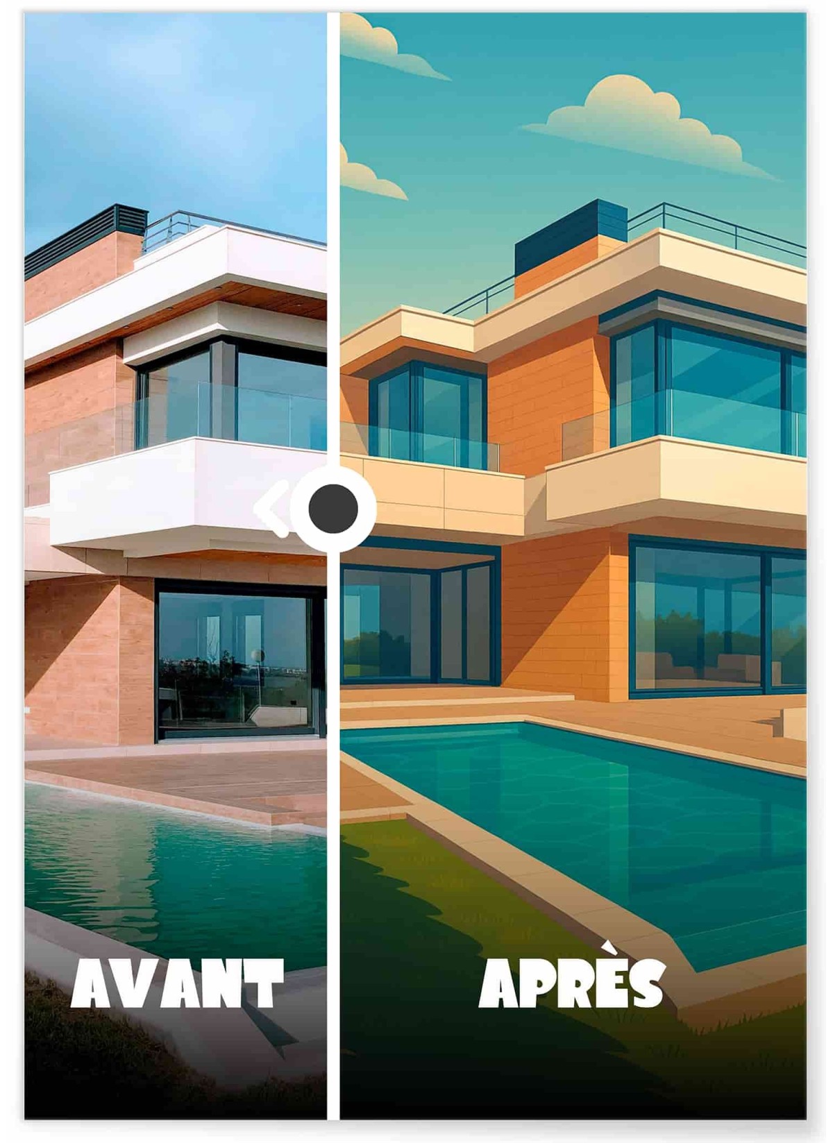 Affiche personnalisée maison – Illustration architecturale sur-mesure | LAFFICHERIE