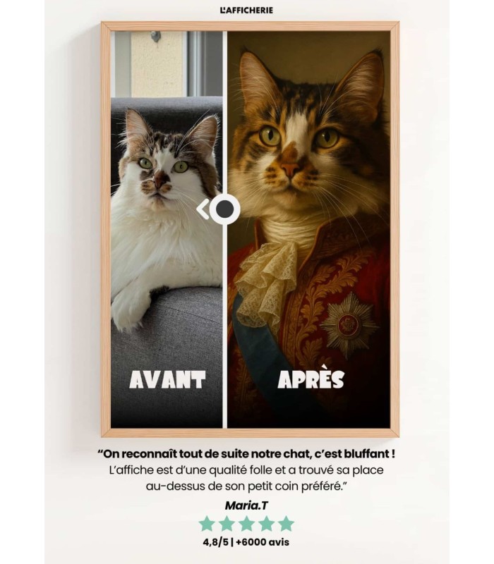 Affiche chat style royal