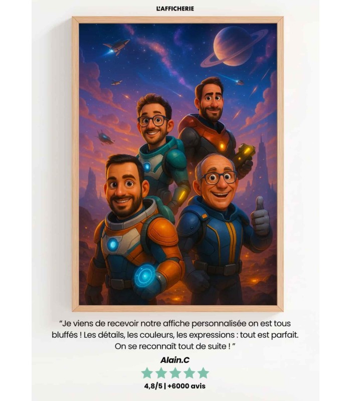 Affiche Style Film de Science-Fiction personnalisée