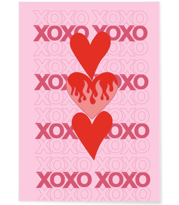 Affiche XOXO en folie